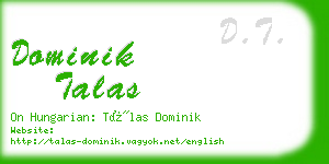 dominik talas business card